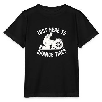 Tire Guy Mechanic Flat Tire Changer Repair Car - Stanley/Stella MINI CREATOR Kids’ T-Shirt - black - Front - Mikhail (115cm)
