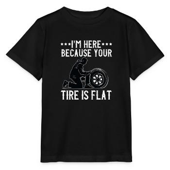 Pneu Guy Mécanicien Pneu Plat Changeur De Réparation Voiture - T-shirt bio MINI CREATOR Stanley/Stella Enfant - noir - Devant - Mikhail (115cm)