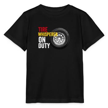 Pneu Guy Mécanicien Pneu Plat Changeur De Réparation Voiture - T-shirt bio MINI CREATOR Stanley/Stella Enfant - noir - Devant - Mikhail (115cm)