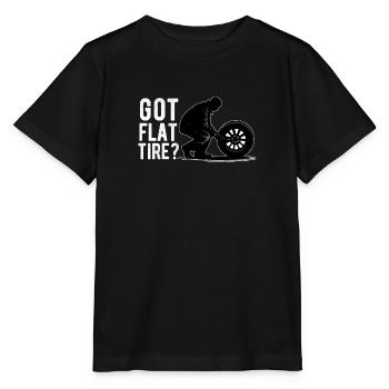 Pneu Guy Mécanicien Pneu Plat Changeur De Réparation Voiture - T-shirt bio MINI CREATOR Stanley/Stella Enfant - noir - Devant - Mikhail (115cm)