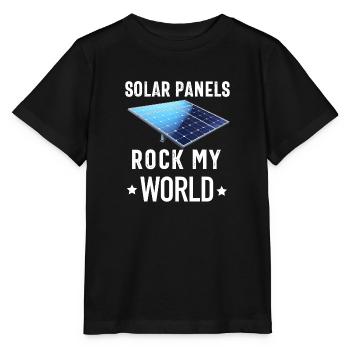 Solar Panel Installer Technician Men Renewable - Stanley/Stella MINI CREATOR Kids’ T-Shirt - black - Front - Mikhail (115cm)