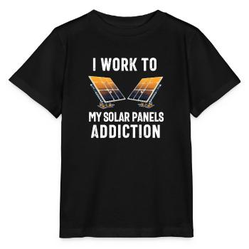 Solar Panel Installer Technician Men Renewable - Stanley/Stella MINI CREATOR Kids’ T-Shirt - black - Front - Mikhail (115cm)