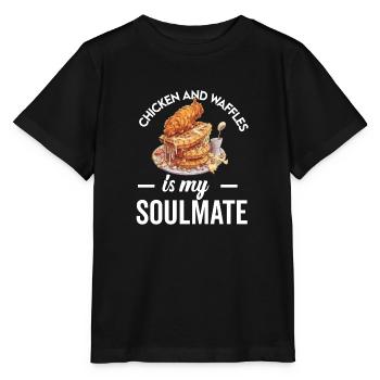 Amateur d’ailes de poulet frites au poulet et aux gaufres - T-shirt bio MINI CREATOR Stanley/Stella Enfant - noir - Devant - Mikhail (115cm)