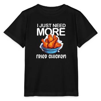 Amateur d’ailes de poulet frites au poulet et aux gaufres - T-shirt bio MINI CREATOR Stanley/Stella Enfant - noir - Devant - Mikhail (115cm)