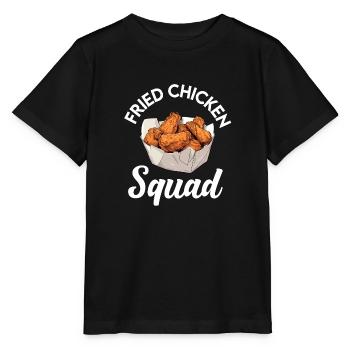 Amateur d’ailes de poulet frites au poulet et aux gaufres - T-shirt bio MINI CREATOR Stanley/Stella Enfant - noir - Devant - Mikhail (115cm)