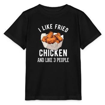 Amateur d’ailes de poulet frites au poulet et aux gaufres - T-shirt bio MINI CREATOR Stanley/Stella Enfant - noir - Devant - Mikhail (115cm)
