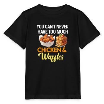 Amateur d’ailes de poulet frites au poulet et aux gaufres - T-shirt bio MINI CREATOR Stanley/Stella Enfant - noir - Devant - Mikhail (115cm)