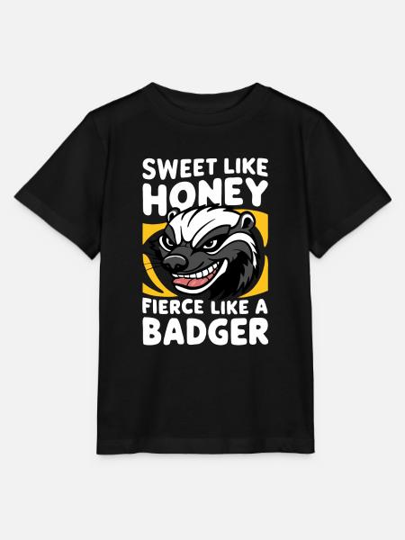Dachs Honigdachs Tier - Stanley/Stella Kinder T-Shirt MINI CREATOR  - Schwarz