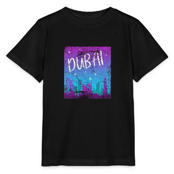 Dubai Tourismus Sonnenuntergang Stadt Geschenk - Stanley/Stella Kinder T-Shirt MINI CREATOR  - Schwarz - Vorne - Mikhail (115cm)