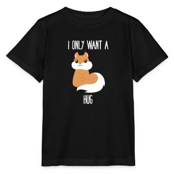 Squirrel - squirrel - cuddling - Stanley/Stella MINI CREATOR Kids’ T-Shirt - black - Front - Mikhail (115cm)