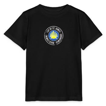 Pilger auf dem Jakobsweg. - Stanley/Stella Kinder T-Shirt MINI CREATOR  - Schwarz - Vorne - Mikhail (115cm)