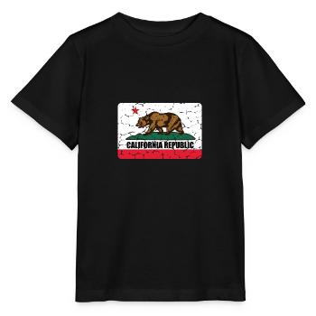 California California Coat of Arms Flag Bear Gift - Stanley/Stella MINI CREATOR Kids’ T-Shirt - black - Front - Mikhail (115cm)