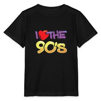 J'aime les années 90 J'aime les années 90 90 - T-shirt bio MINI CREATOR Stanley/Stella Enfant - noir - Devant - Mikhail (115cm)