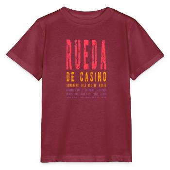 Rueda Salsa Kuba Tanz T-Shirt - Stanley/Stella Kinder T-Shirt MINI CREATOR  - Burgunderrot - Vorne - Kain (125cm)