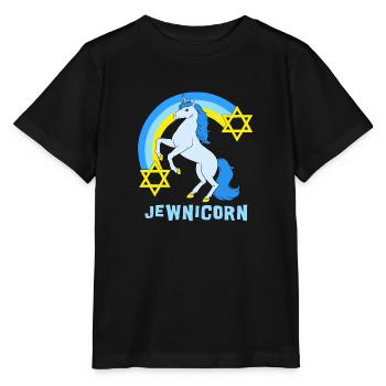 Judaïsme Licorne Davidstern Juif Juif - T-shirt bio MINI CREATOR Stanley/Stella Enfant - noir - Devant - Mikhail (115cm)
