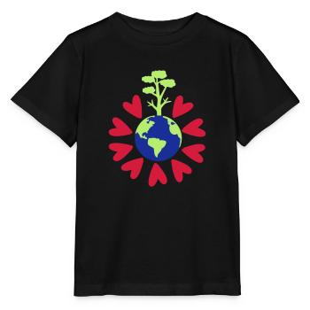 Aimez notre planète Terre - T-shirt bio MINI CREATOR Stanley/Stella Enfant - noir - Devant - Mikhail (115cm)