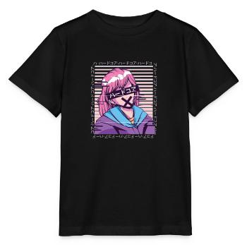 Glitch japanischer Manga Stil - Stanley/Stella Kinder T-Shirt MINI CREATOR  - Schwarz - Vorne - Mikhail (115cm)