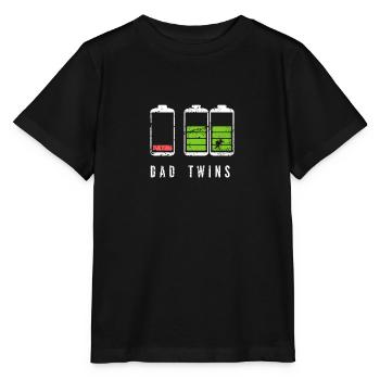 Dad of twins Gift idea expectant fathers - Stanley/Stella MINI CREATOR Kids’ T-Shirt - black - Front - Mikhail (115cm)