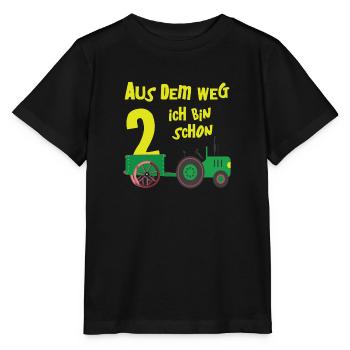 Ich bin schon 2, Traktor 2 Jahre 2. Geburtstag Weg - Stanley/Stella Kinder T-Shirt MINI CREATOR  - Schwarz - Vorne - Mikhail (115cm)