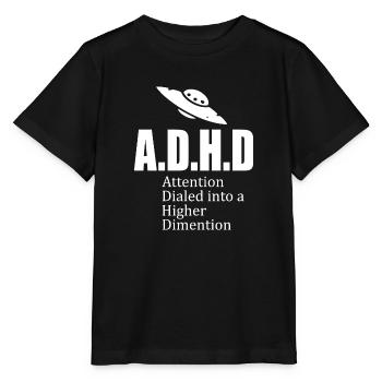 Adhd slogan - T-shirt bio MINI CREATOR Stanley/Stella Enfant - noir - Devant - Mikhail (115cm)