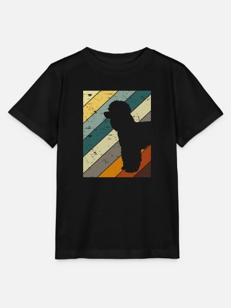 Retro Pudel Hunde - Stanley/Stella Kinder T-Shirt MINI CREATOR - Schwarz
