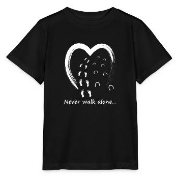 Never walk alone Reiten Pferde Hufe Spuren Liebe - Stanley/Stella Kinder T-Shirt MINI CREATOR  - Schwarz - Vorne - Mikhail (115cm)