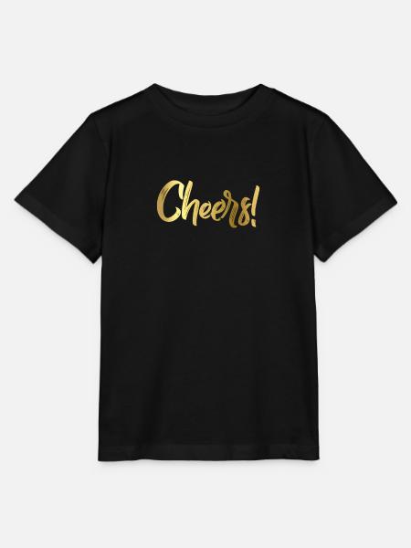 Proost in gouden letters Engels proost! - Stanley/Stella Kinder-T-shirt MINI CREATOR  - zwart
