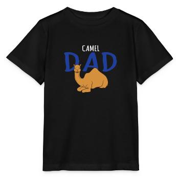 Camel Dad - Camel Lover Gift - Dad Gift - Stanley/Stella Kinder T-Shirt MINI CREATOR  - Schwarz - Vorne - Mikhail (115cm)