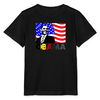 Barrack Obama Black Lives Angelegenheit American Flag Fun - Stanley/Stella Kinder T-Shirt MINI CREATOR  - Schwarz - Vorne - Mikhail (115cm)