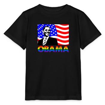 Barack Obama unterstützt LGBTQ Gender Equality Fun Gi - Stanley/Stella Kinder T-Shirt MINI CREATOR  - Schwarz - Vorne - Mikhail (115cm)