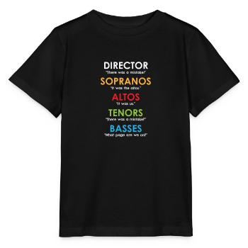 Funny Choir Director Gifts Orchestra Soprano Alto - Stanley/Stella Kinder T-Shirt MINI CREATOR  - Schwarz - Vorne - Mikhail (115cm)