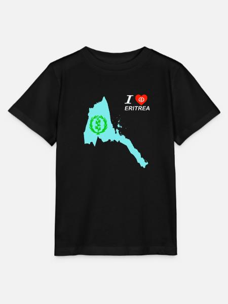 Eritrean flag map - Stanley/Stella MINI CREATOR Kids’ T-Shirt - black