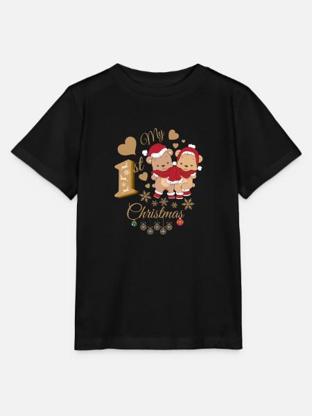 Primera Navidad del bebé - Stanley/Stella T-shirt MINI CREATOR til børn - sort