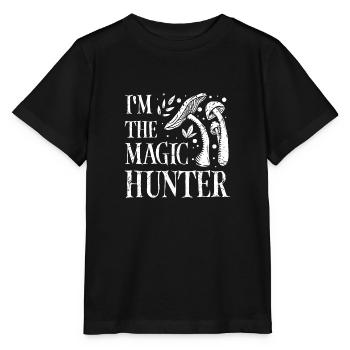 I'm the magic mushroom hunter - Stanley/Stella MINI CREATOR Kids’ T-Shirt - black - Front - Mikhail (115cm)