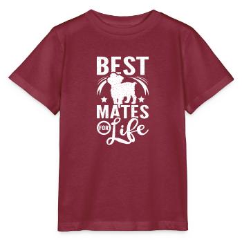 Meilleurs amis pour la vie yorkie - T-shirt bio MINI CREATOR Stanley/Stella Enfant - bordeaux - Devant - Kain (125cm)