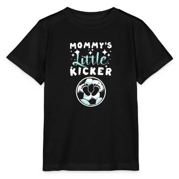 Pregnancy Soccer mommy's little kicker - Stanley/Stella Kinder T-Shirt MINI CREATOR  - Schwarz - Vorne - Mikhail (115cm)