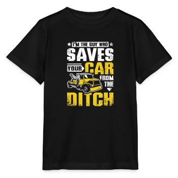 Sauve votre voiture de la dépanneuse de fossé - T-shirt bio MINI CREATOR Stanley/Stella Enfant - noir - Devant - Mikhail (115cm)