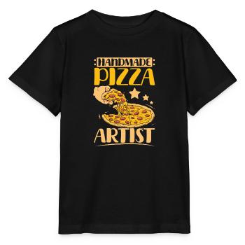 Handmade pizza making artist - Stanley/Stella MINI CREATOR Kids’ T-Shirt - black - Front - Mikhail (115cm)