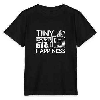 Tiny house big happiness - Stanley/Stella MINI CREATOR Kids’ T-Shirt - black - Front - Mikhail (115cm)