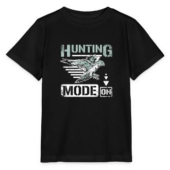 Hunting mode on falconer - Stanley/Stella Kinder T-Shirt MINI CREATOR  - Schwarz - Vorne - Mikhail (115cm)