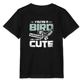 You're a bird watcher well that's cute falconer - Stanley/Stella Kinder T-Shirt MINI CREATOR  - Schwarz - Vorne - Mikhail (115cm)