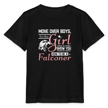 Let this girl show you how to be a Falconer - Stanley/Stella Kinder T-Shirt MINI CREATOR  - Schwarz - Vorne - Mikhail (115cm)