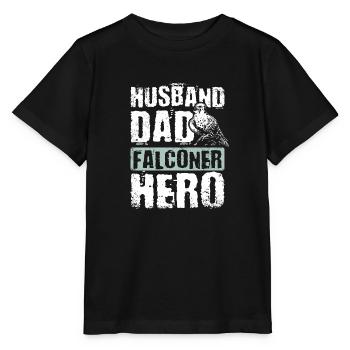 Mari papa fauconnier héros - T-shirt bio MINI CREATOR Stanley/Stella Enfant - noir - Devant - Mikhail (115cm)