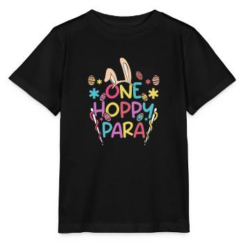Lapins de Pâques Un Hoppy, Para - T-shirt bio MINI CREATOR Stanley/Stella Enfant - noir - Devant - Mikhail (115cm)