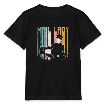 Retro Vintage Mail lady - Stanley/Stella Kinder T-Shirt MINI CREATOR  - Schwarz - Vorne - Mikhail (115cm)