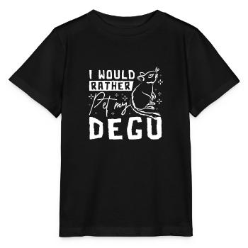Je préfère caresser mon octodon - T-shirt bio MINI CREATOR Stanley/Stella Enfant - noir - Devant - Mikhail (115cm)