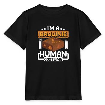 I'm a brownie in a human costume - Stanley/Stella MINI CREATOR Kids’ T-Shirt - black - Front - Mikhail (115cm)