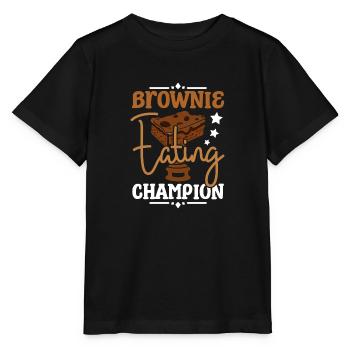 Brownie eating champion - Stanley/Stella Kinder T-Shirt MINI CREATOR  - Schwarz - Vorne - Mikhail (115cm)