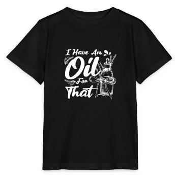 J’ai une huile pour ça - T-shirt bio MINI CREATOR Stanley/Stella Enfant - noir - Devant - Mikhail (115cm)