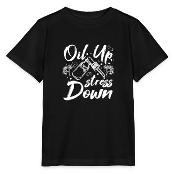 Huiles essentielles Huile haut stress bas - T-shirt bio MINI CREATOR Stanley/Stella Enfant - noir - Devant - Mikhail (115cm)
